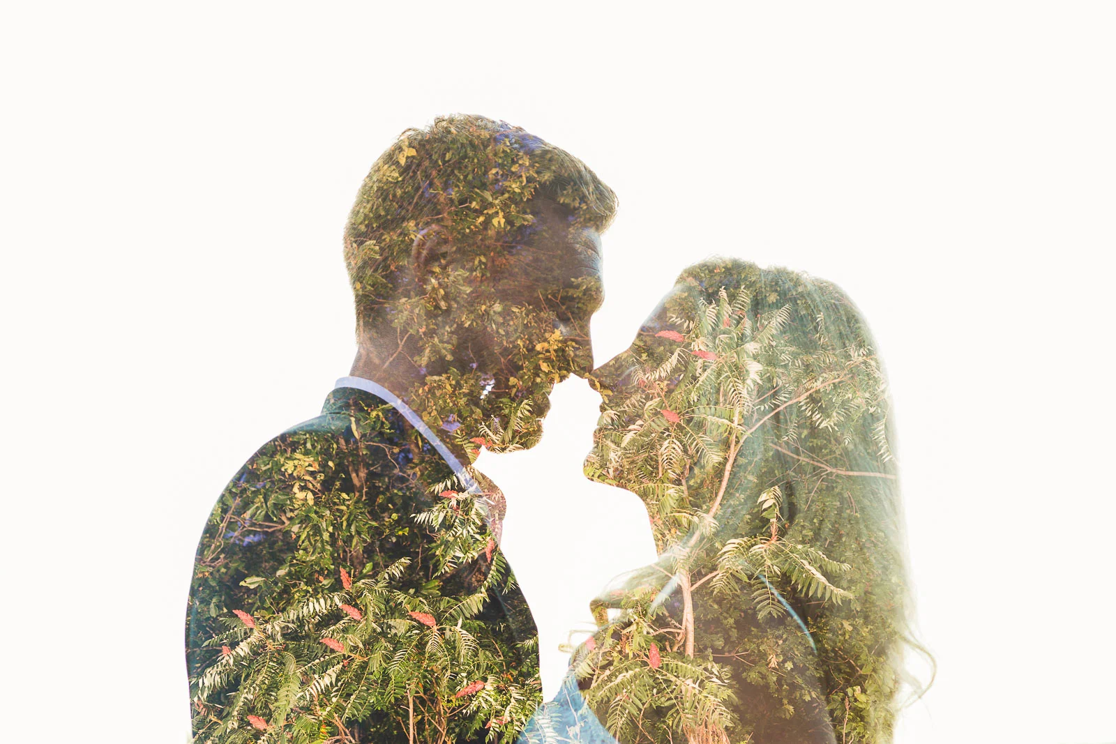 Double Exposure Engagement Photography