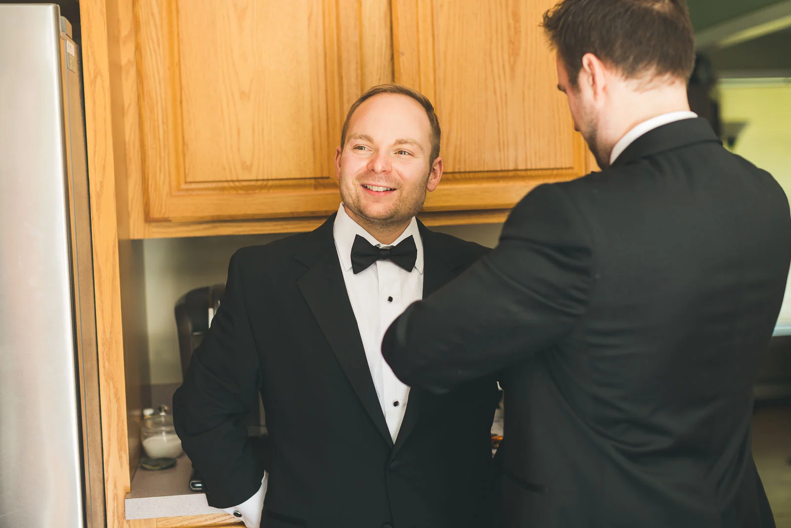 Groom getting ready
