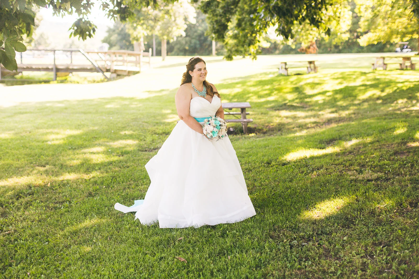 Bride waiting to see groom