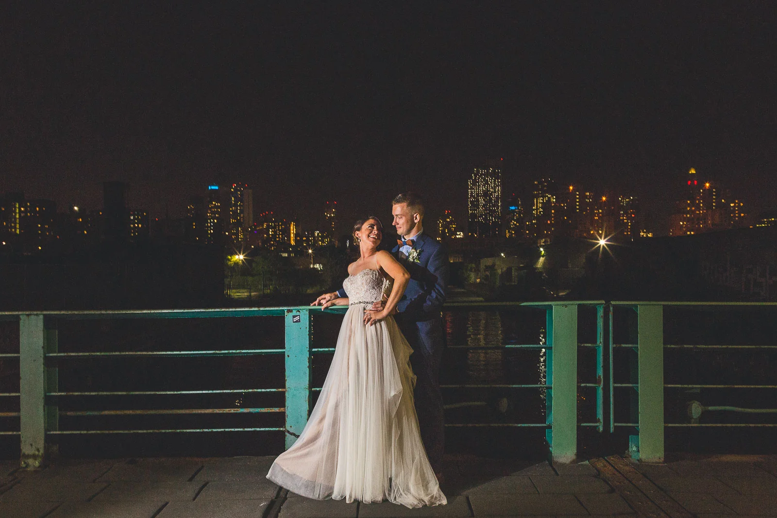 Night Time Photography Wedding Brooklyn NY