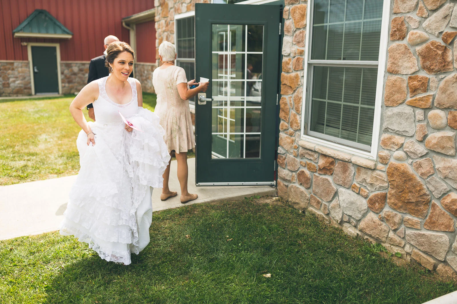 Bride gets ready for First Look