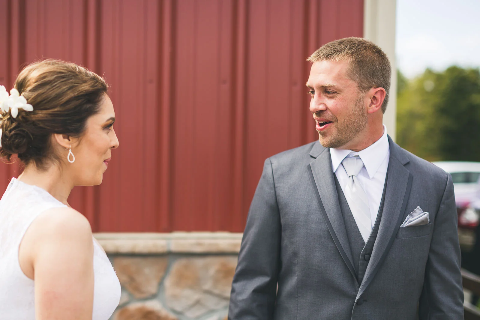 Groom sees Bride