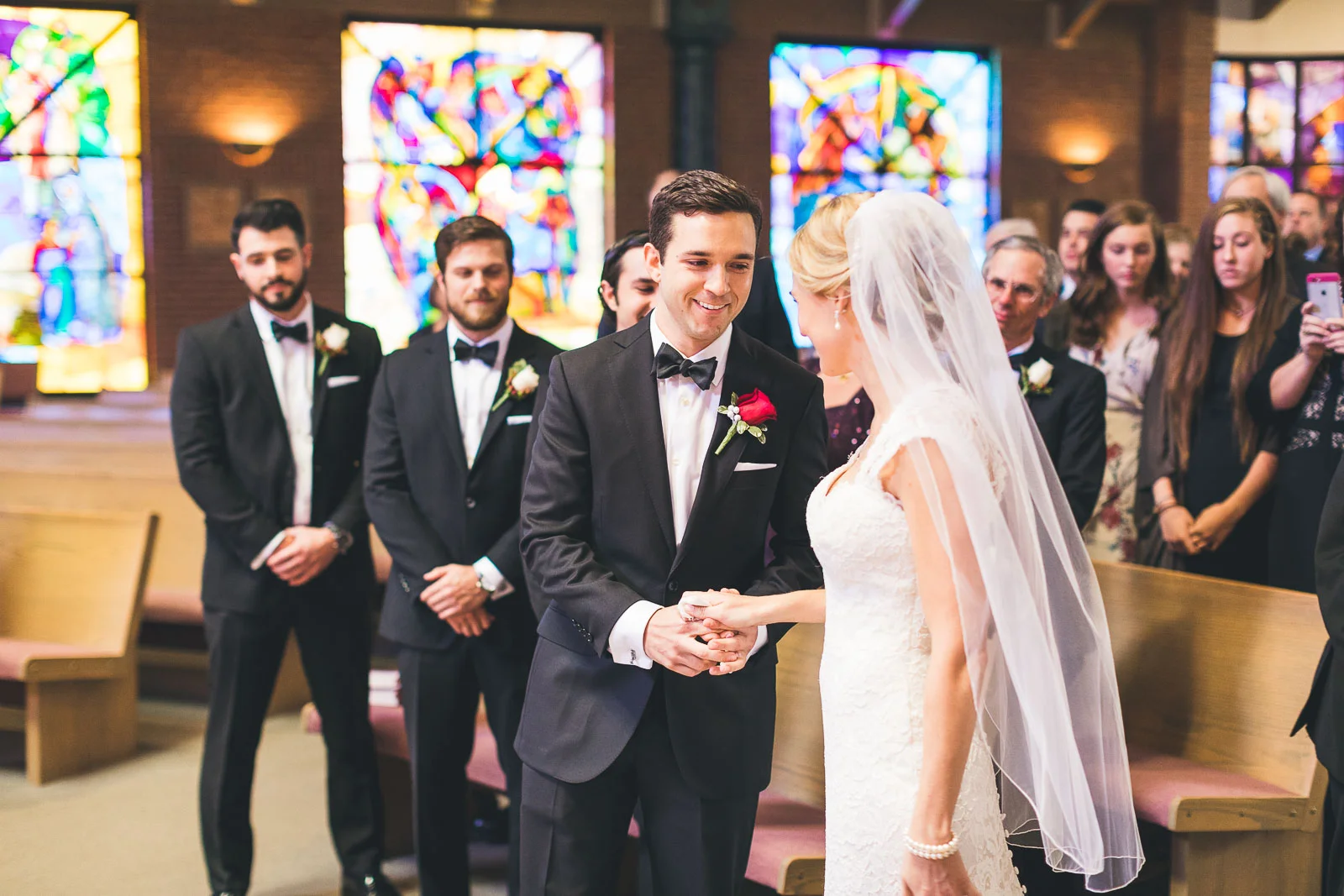 Groom sees Bride
