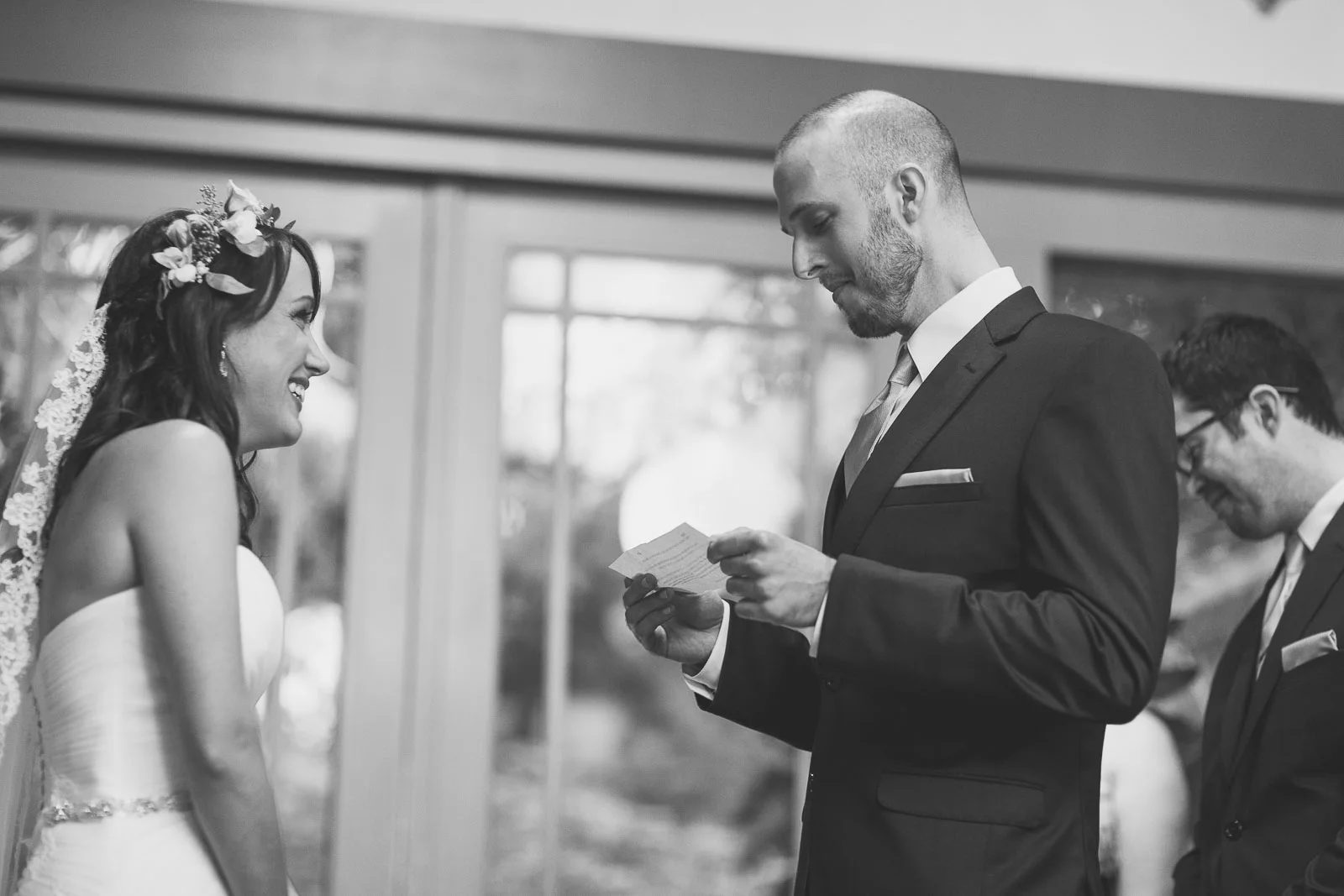 Groom Reads Vows