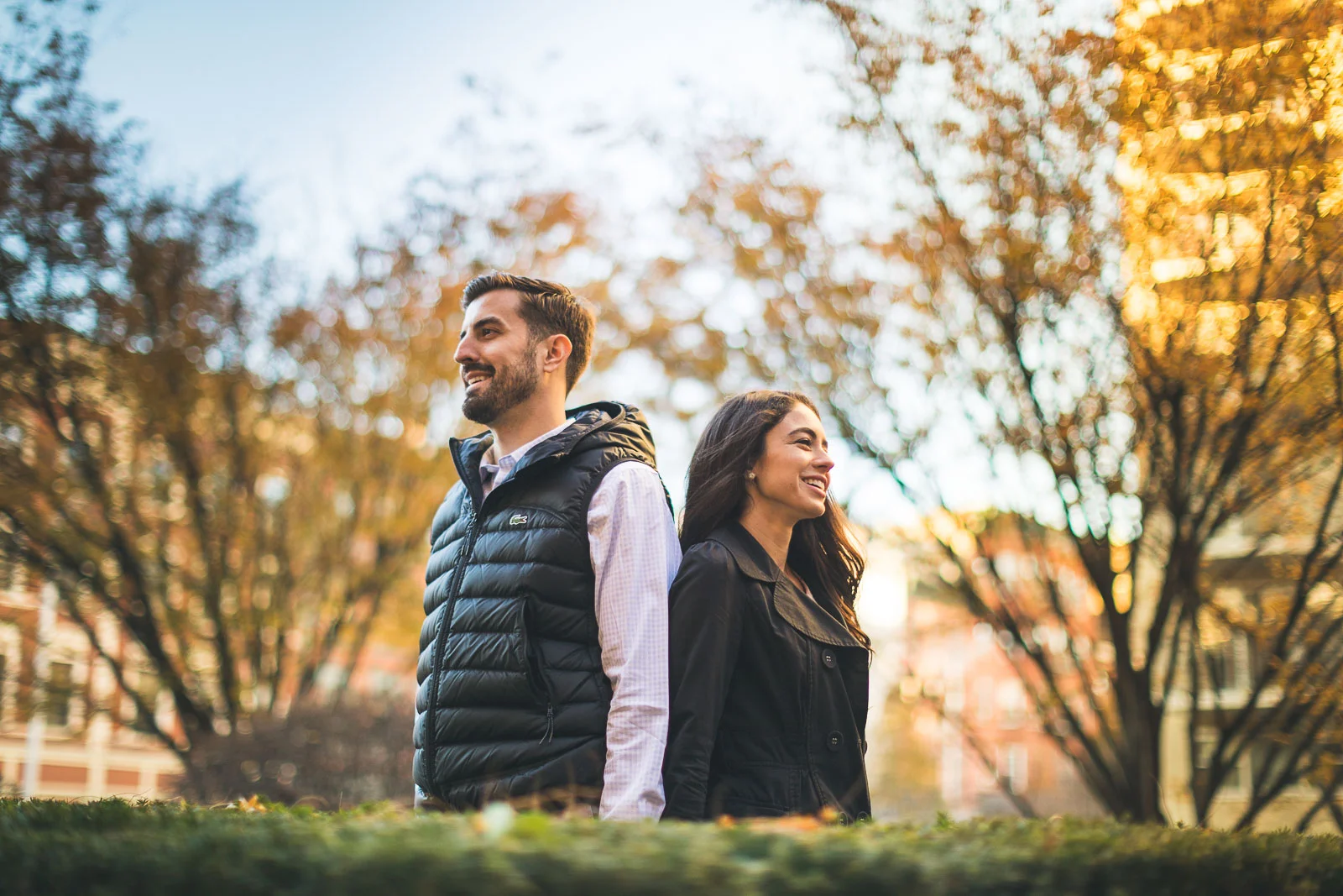 Autumn Hoboken Engagement Photography