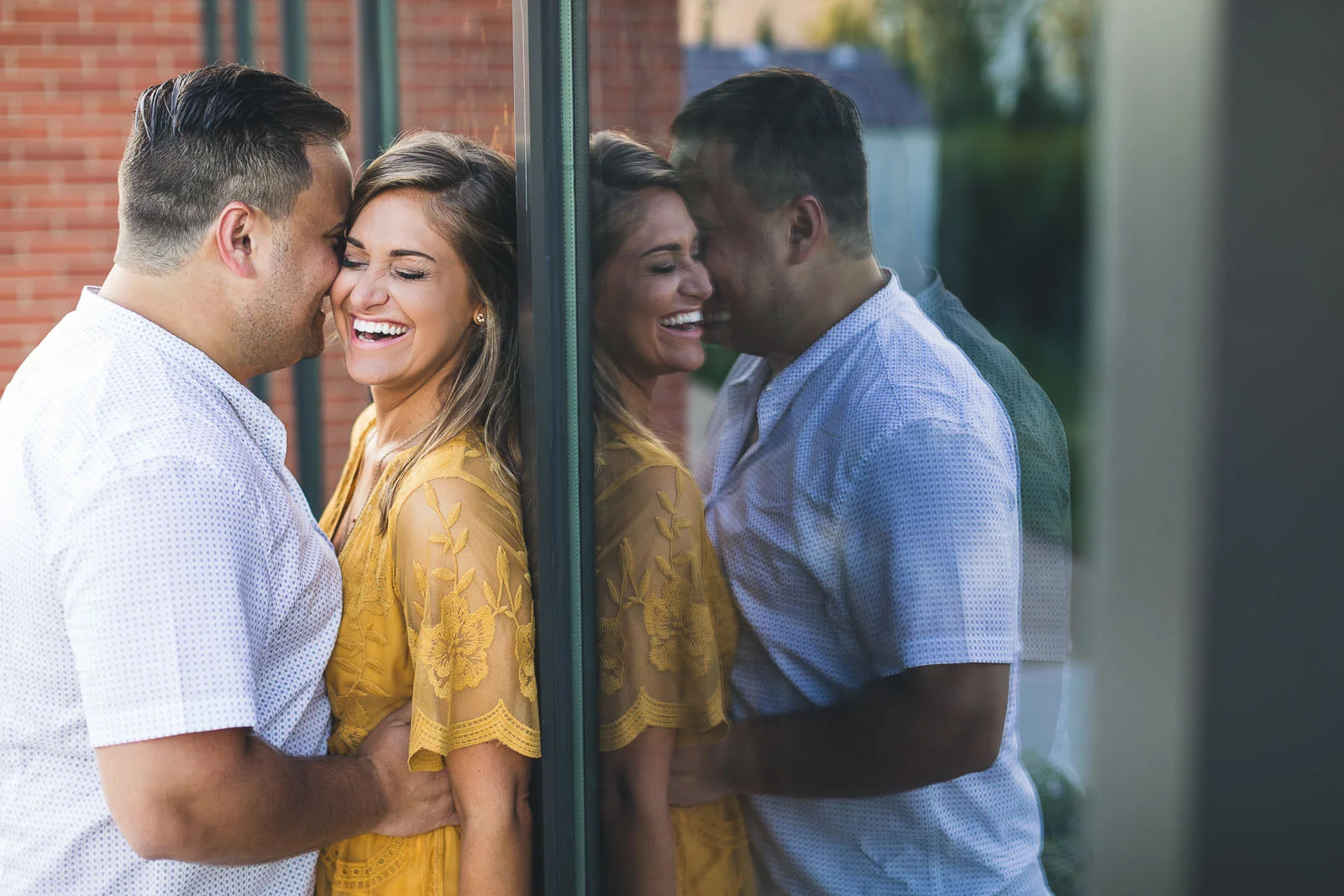 Natural Laughing Engagement Photos