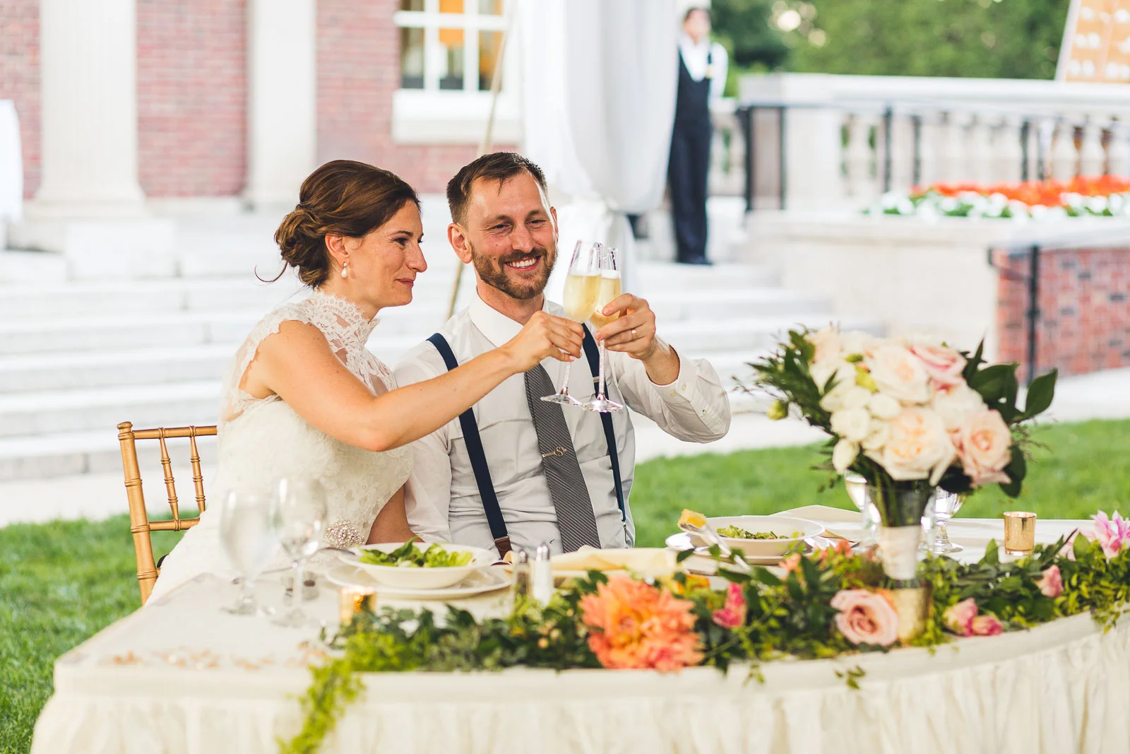 Couple toasts