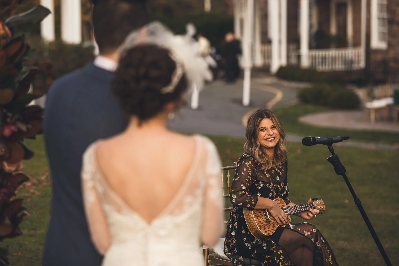 Ukulele performance during wedding ceremony