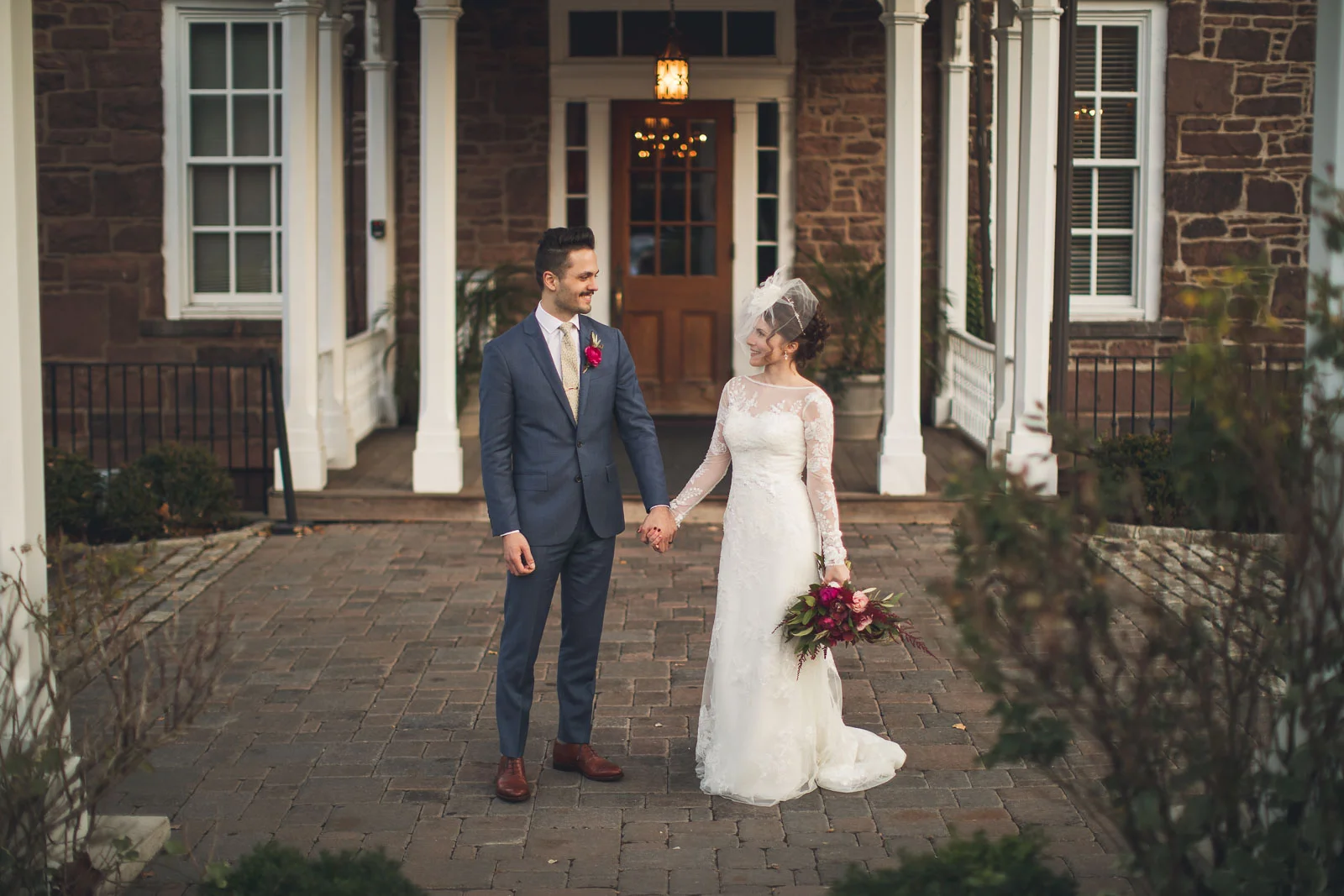Orange Lawn Tennis Club Wedding Portrait
