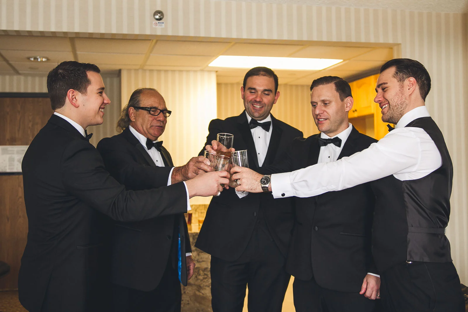 Groom makes toast The Grove