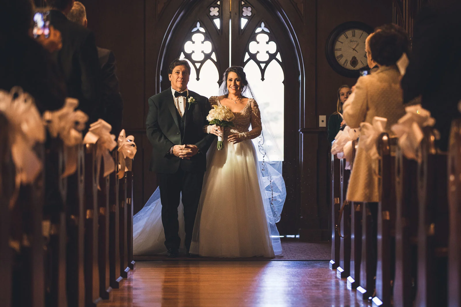 Seton Hall Wedding Bride and Father