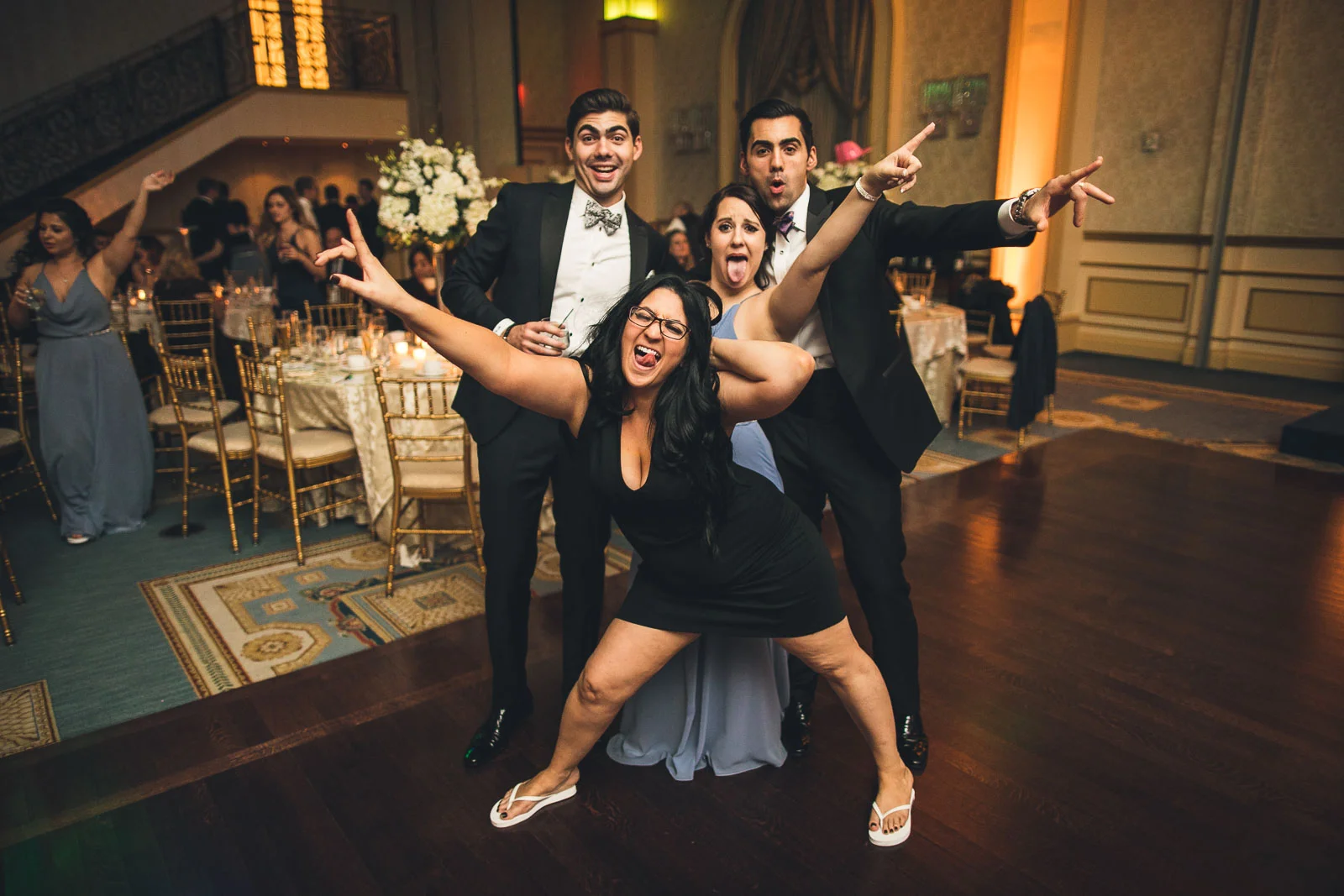 Fun Group Shot Wedding The Grove