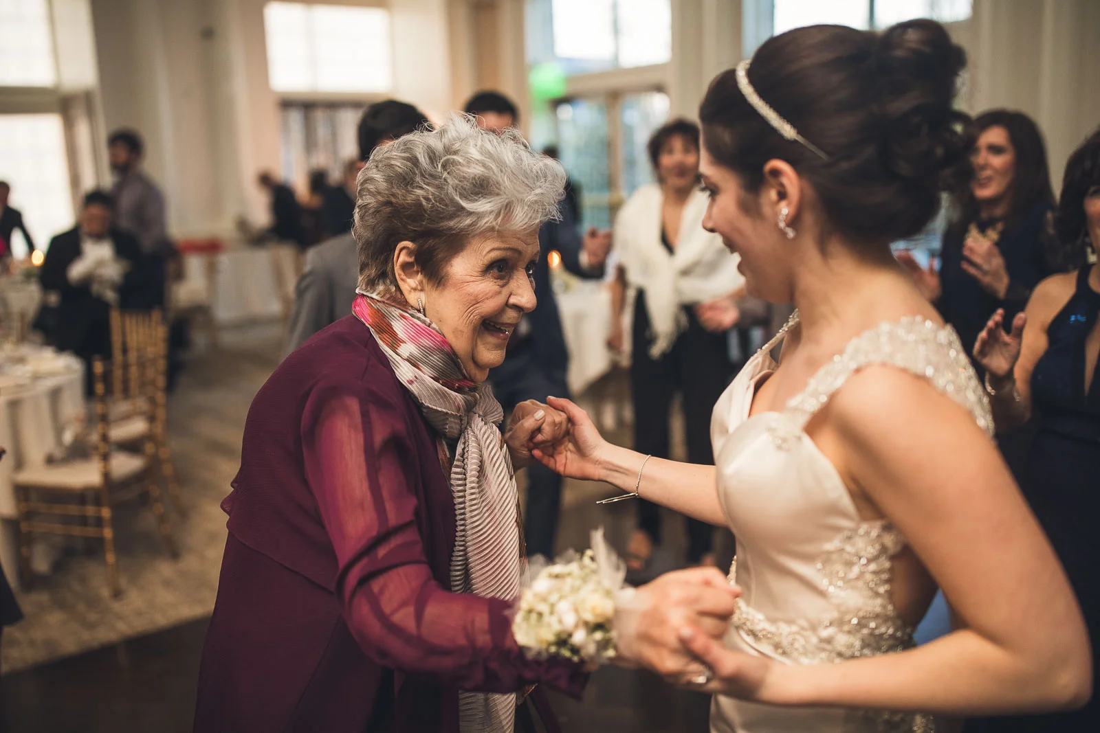 Bride dances with Grandmother