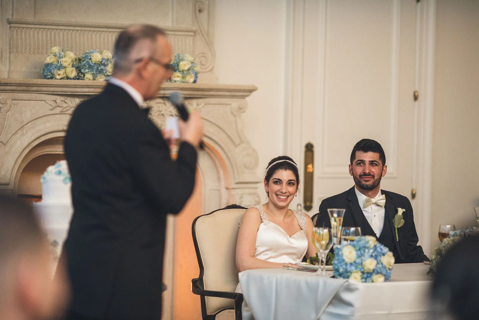 Couple listen to Father