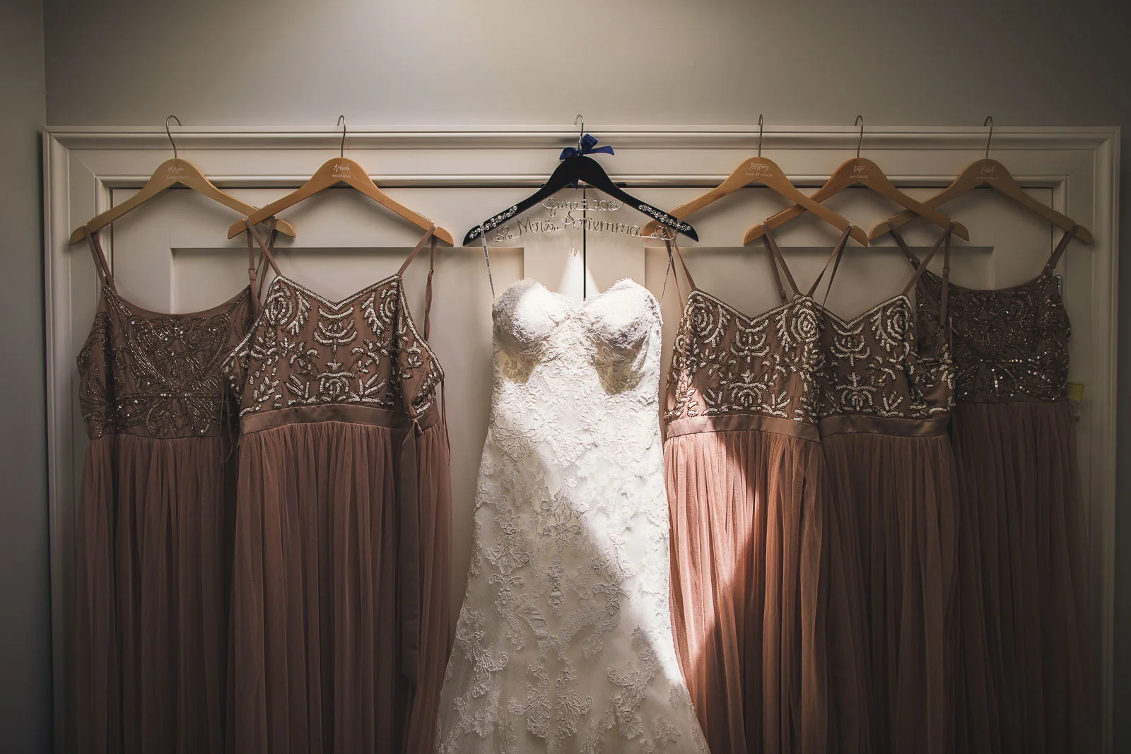 Wedding Dress with Bridesmaid Dresses