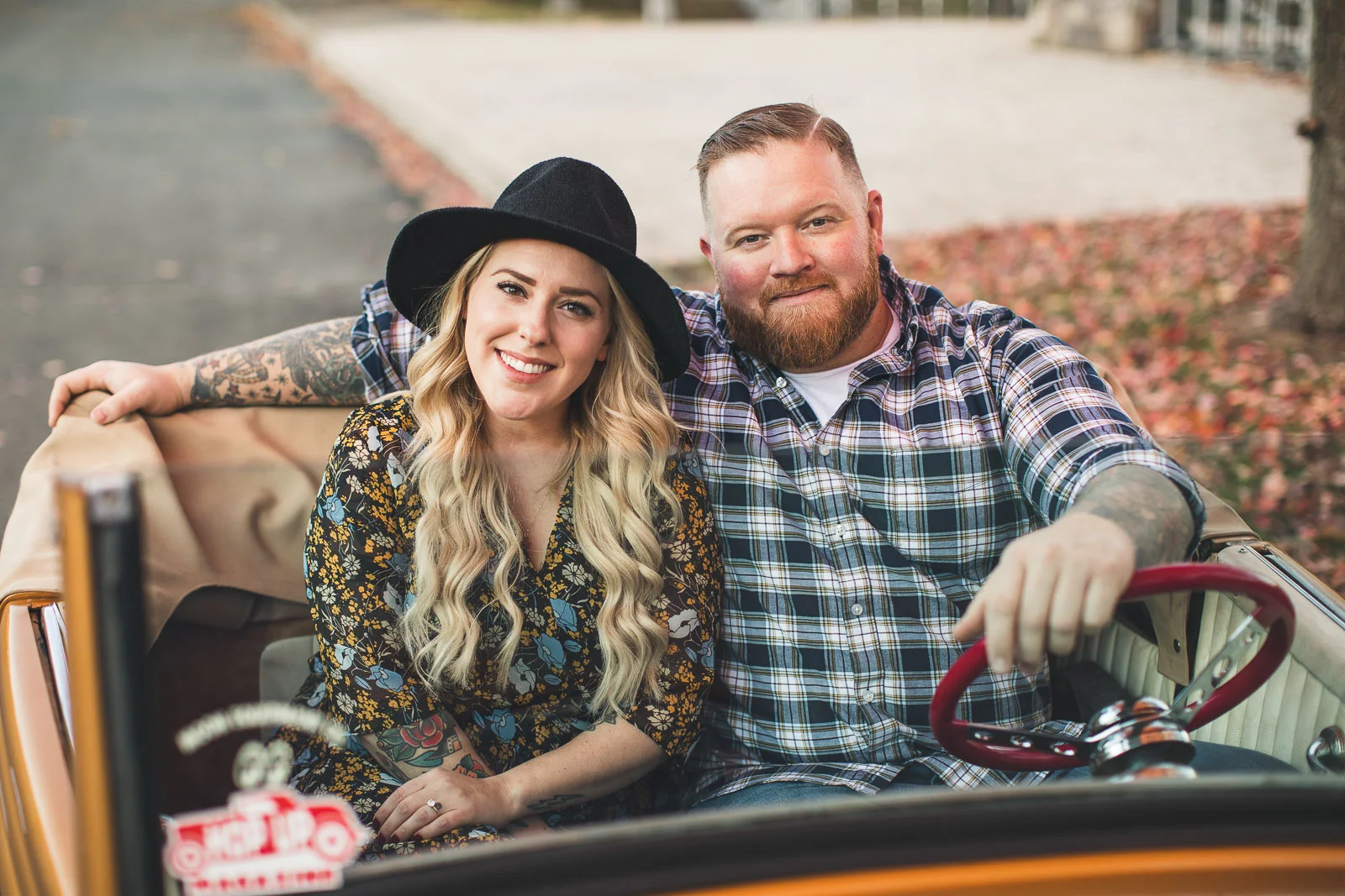Classic Car Engagement Photography New Jersey