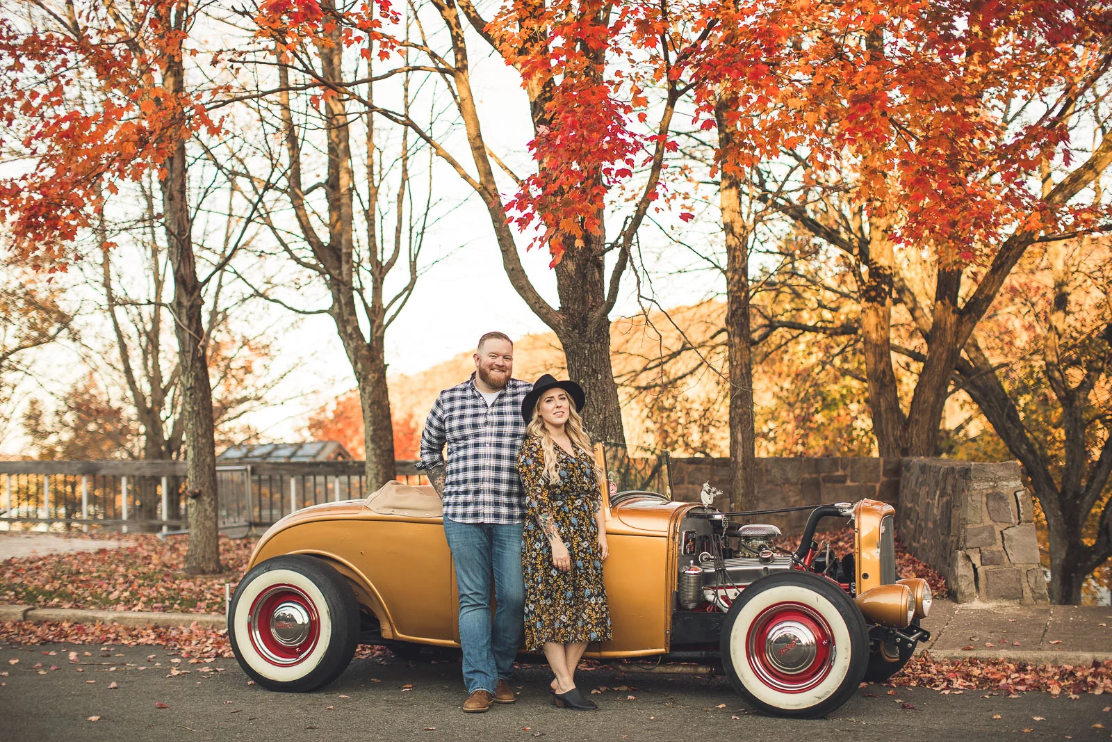 Classic Car Engagement Photography New Jersey