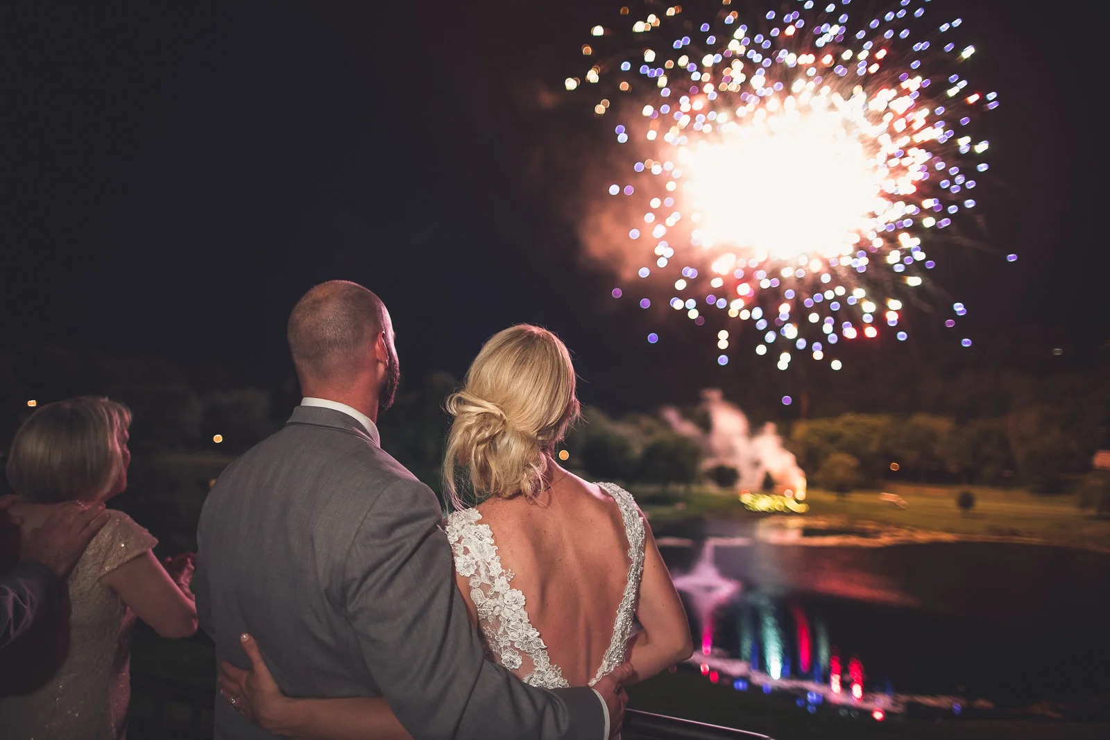 Night Time Wedding Photography New Jersey Fireworks