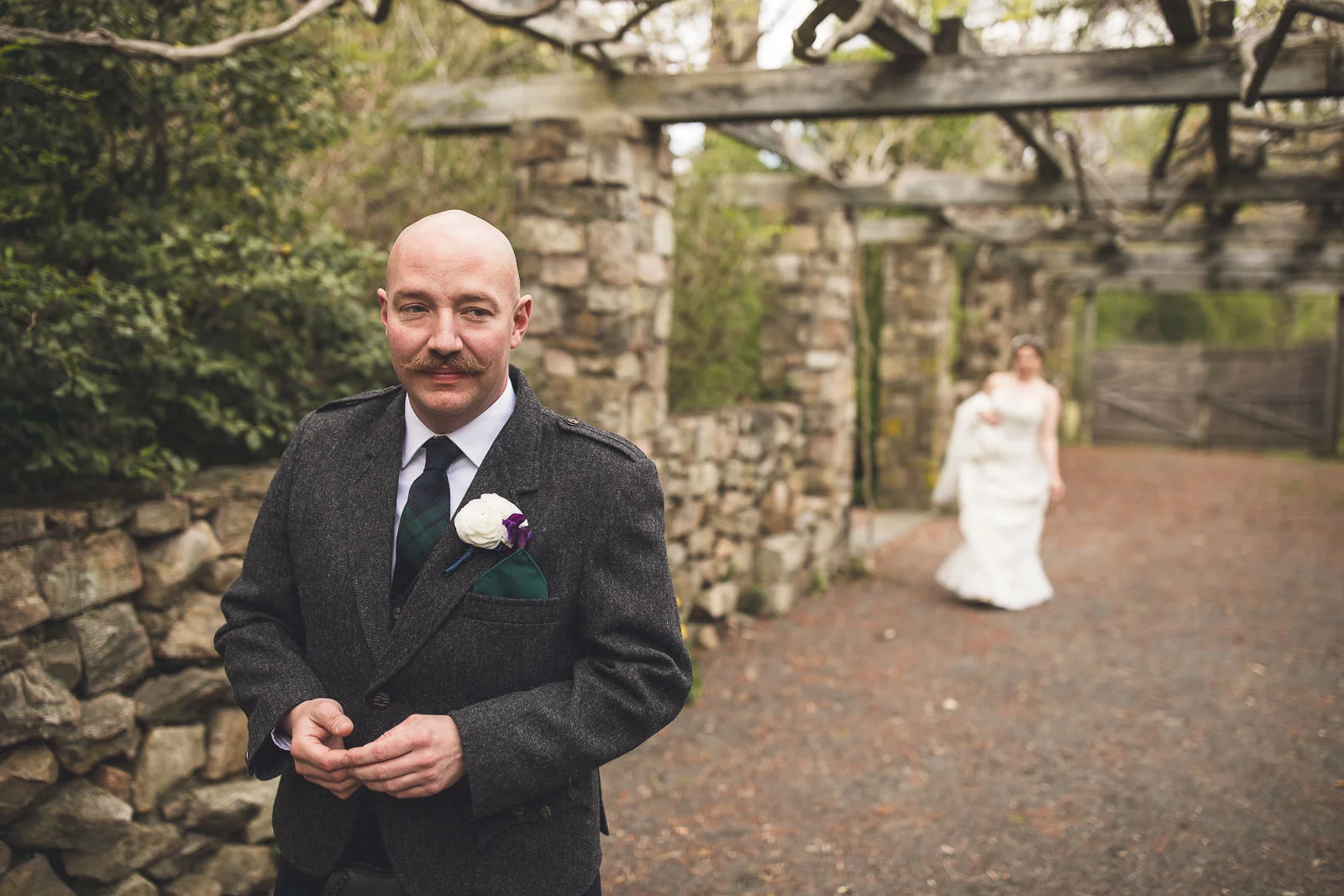 Groom waiting on Bride