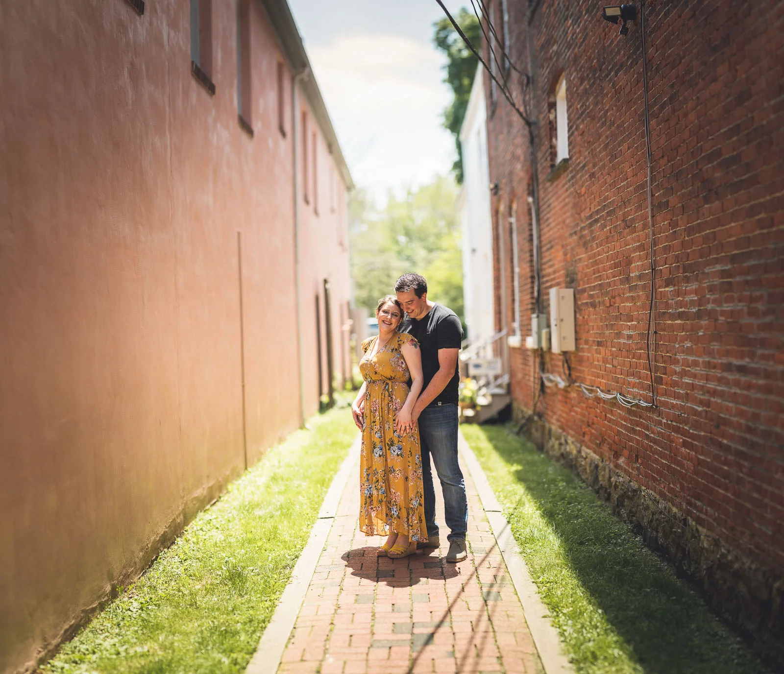 Creative Brick Engagement Photos