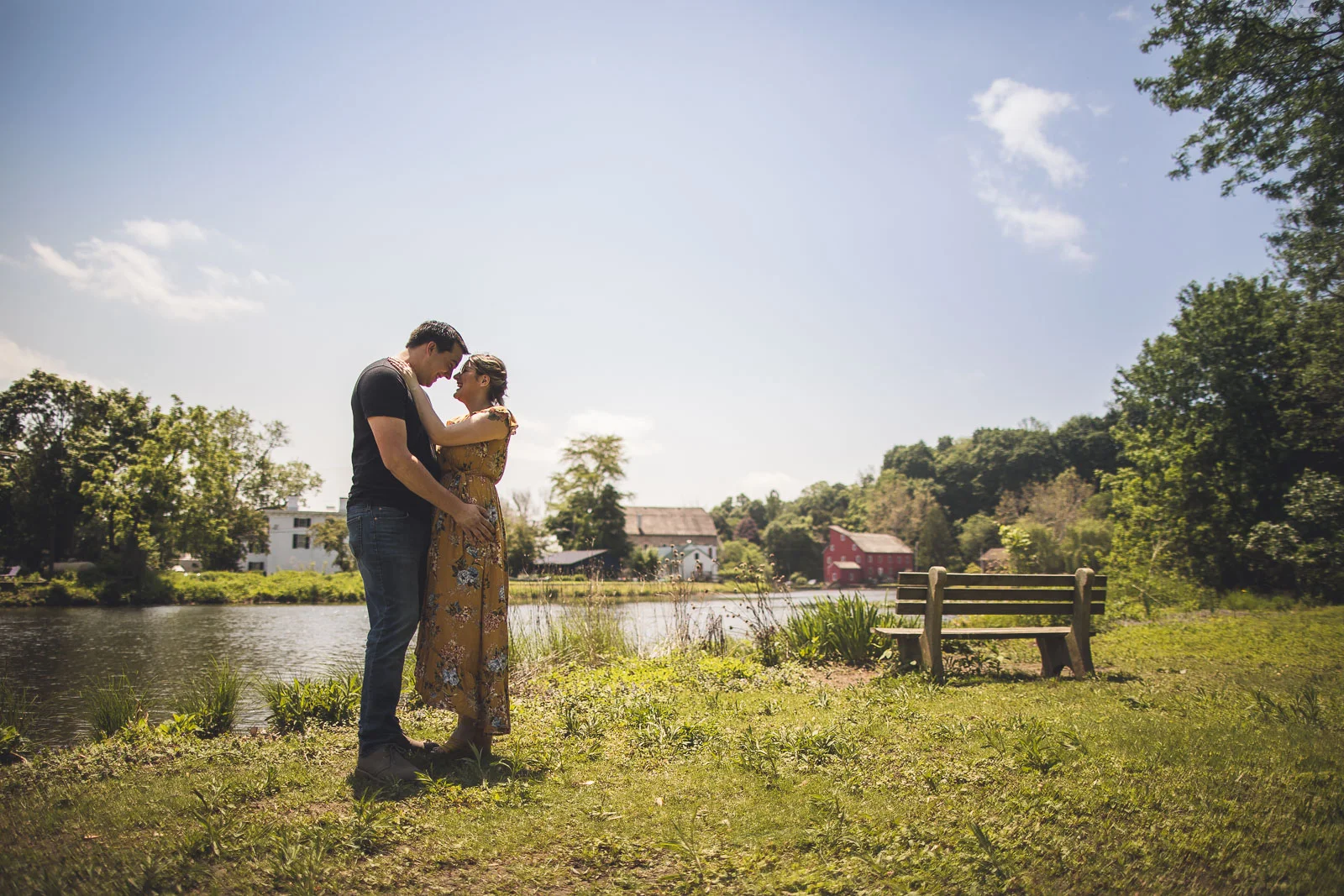Red Mill Engagement Photo