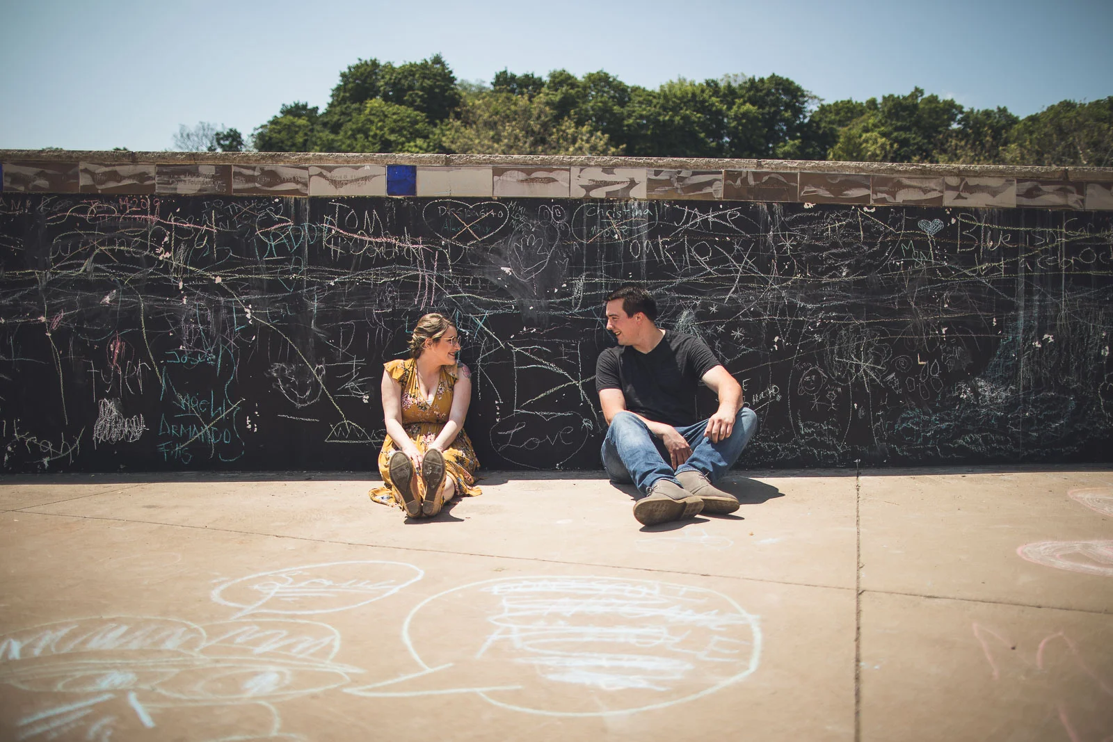 Chalk Board Wall Engagement Photo