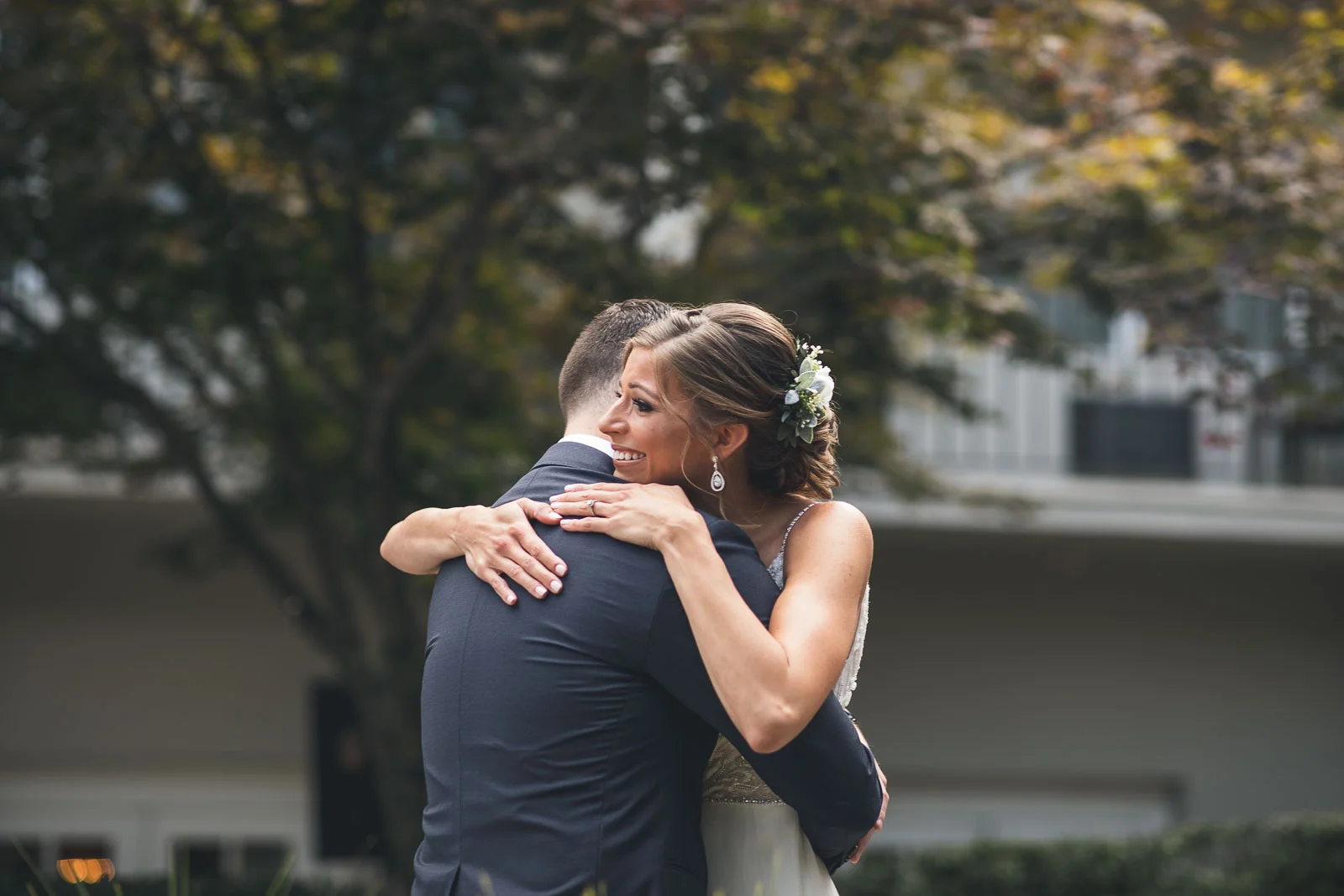 First Look Olde Mill Inn Wedding