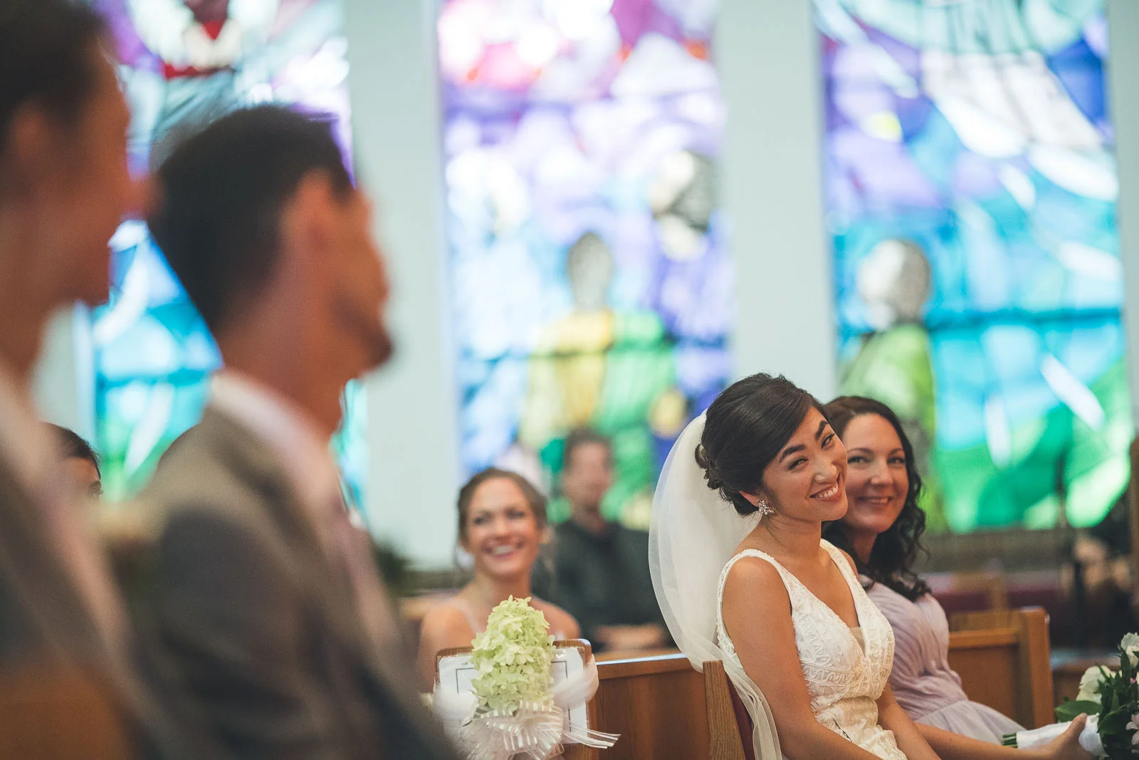 Bride gives groom a look