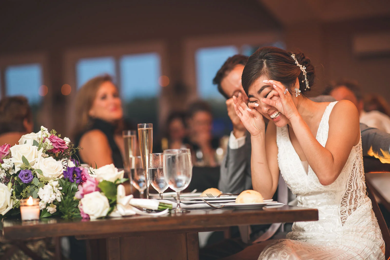 Bride tears of Joy