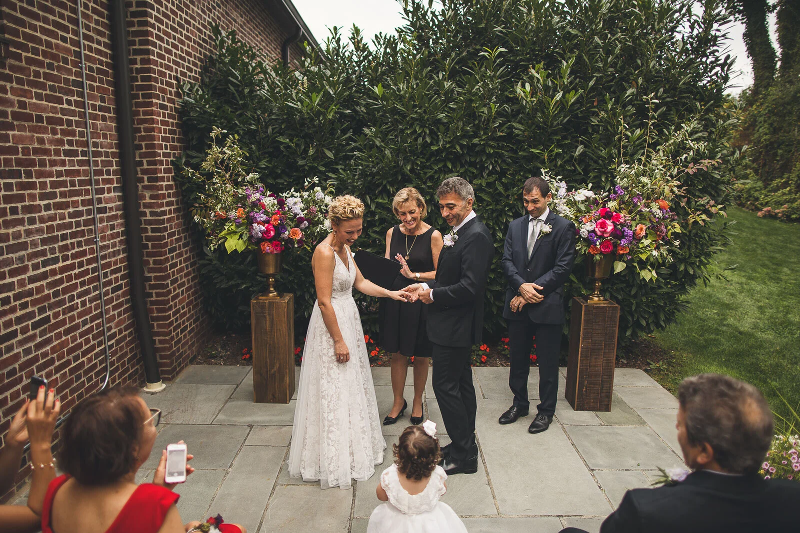 Flower Girl joins Wedding Ceremony