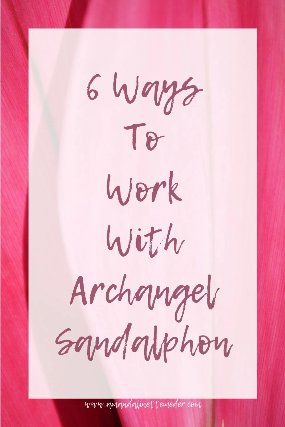 Photo of vertical red textile by Miguel Á. Padriñán from Pexels with text overlay 6 Ways To Work With Archangel Sandalphon.