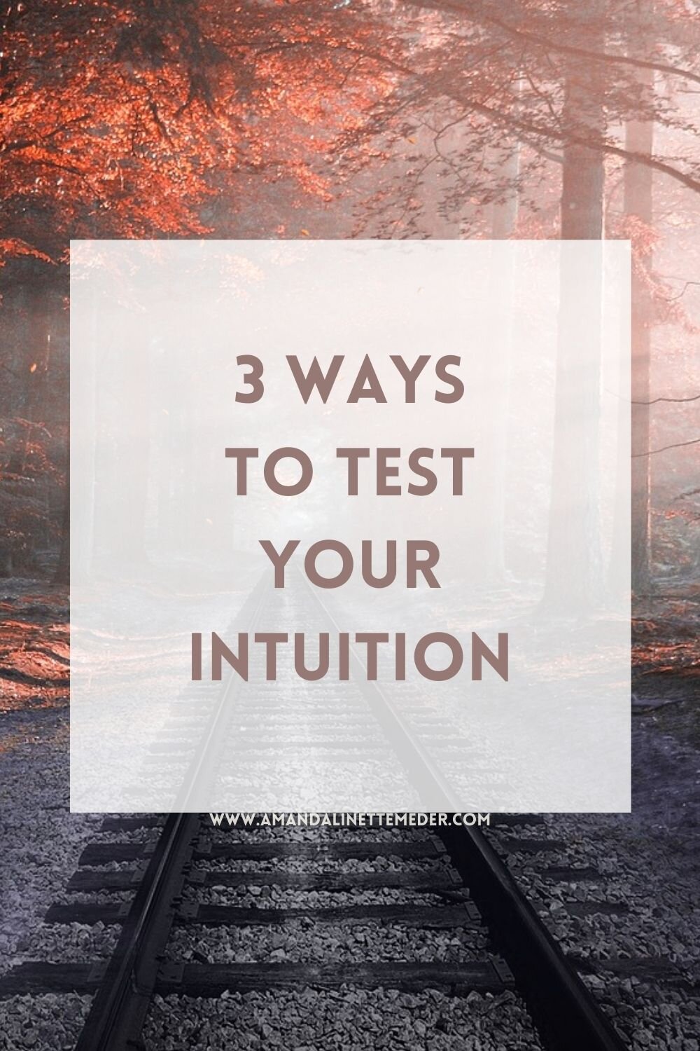 3 ways to test your intuition text over railway ties in an autumn misty forest from Pixabay