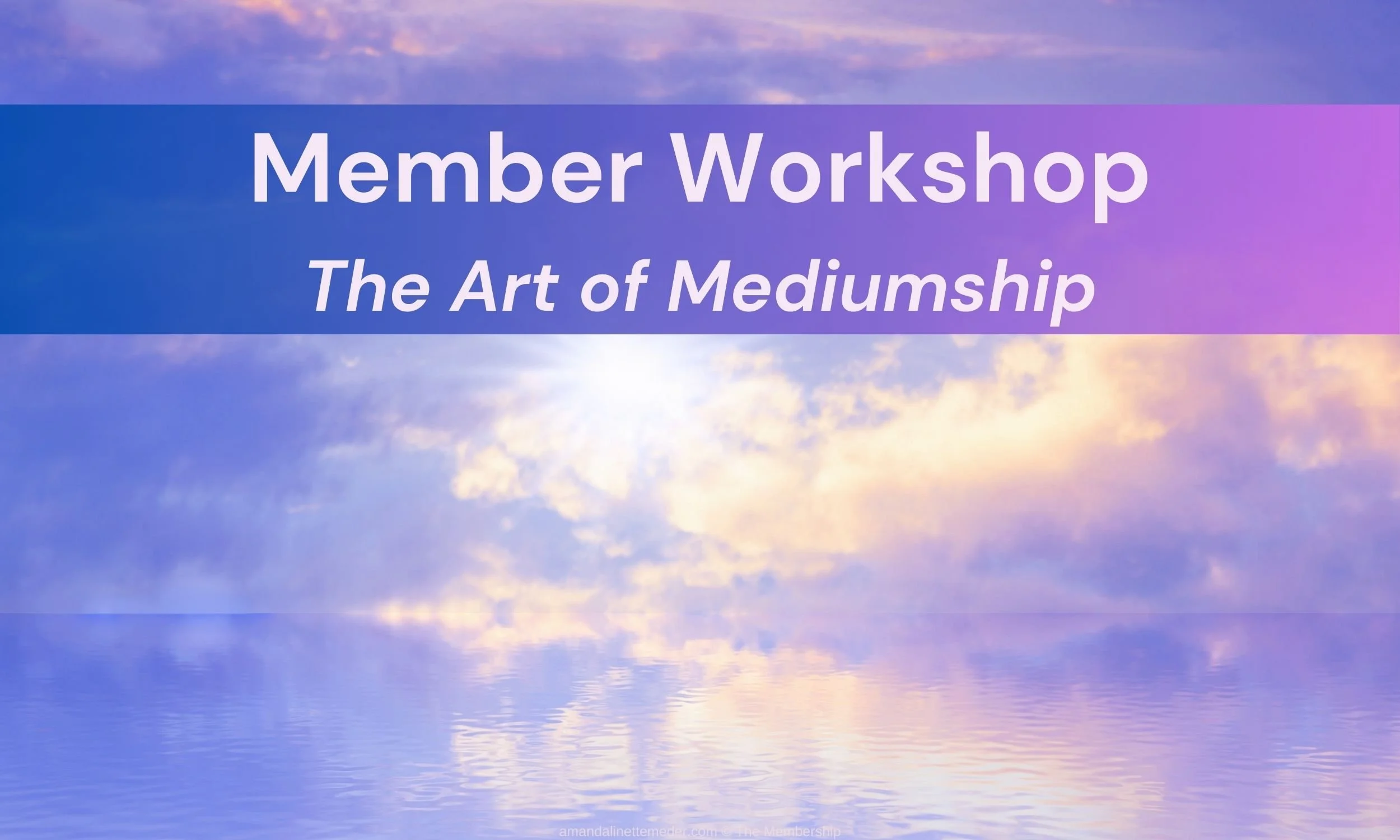 Member Workshop: The Art of Mediumship