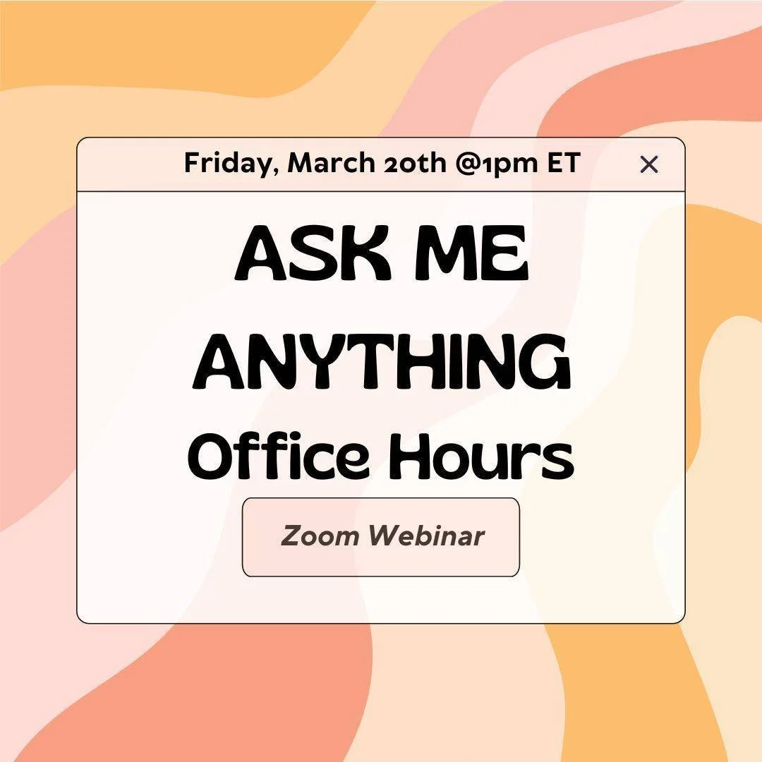 ✨ ASK ANYTHING: MEMBER OFFICE HOURS ✨

Sometimes the most powerful growth happens in open space.

Join us Friday, March 20th from 1:00&ndash;2:30pm ET for a live Office Hours session inside The Membership.

No agenda.
No script.
Just connection, clar