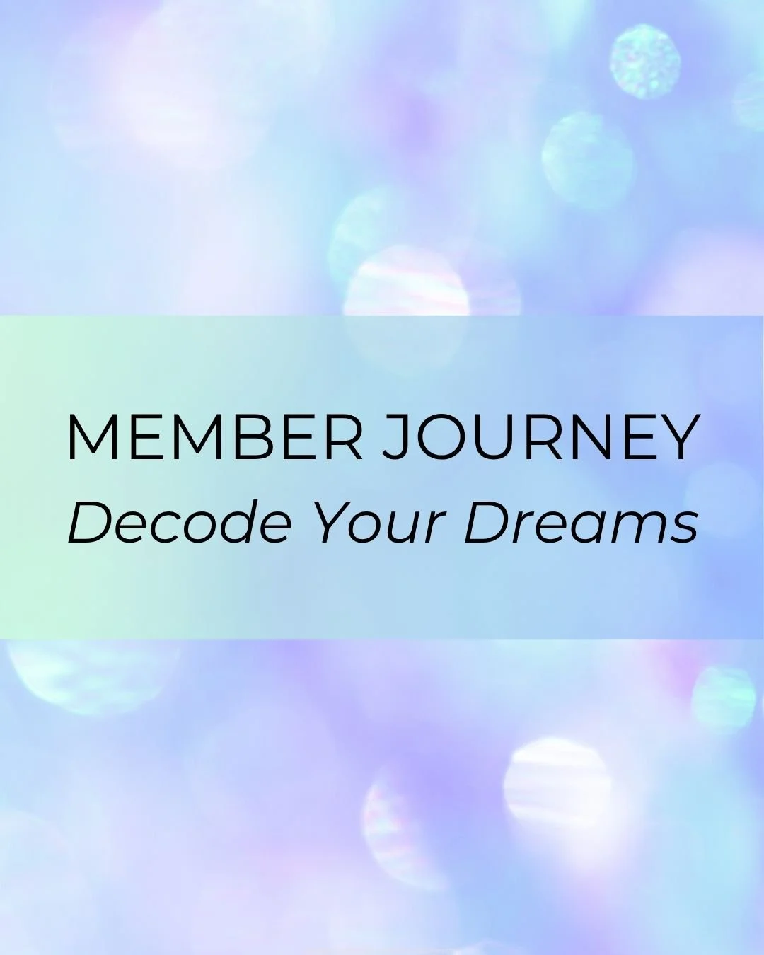 ✨ Decode Your Dreams Journey - Part 1 is Here ✨

What if your dreams weren&rsquo;t random&hellip; but a powerful language meant just for you?

I&rsquo;m so excited to share that Part 1: Opening the Dreamspace of the Decode Your Dreams Journey is now 