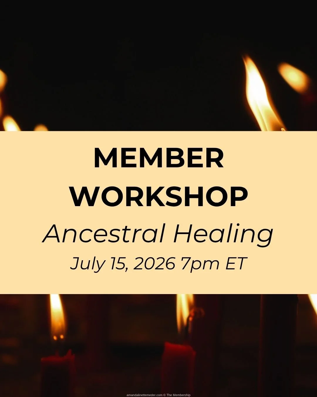 ✨ Ancestral Healing Workshop &mdash; Tonight at 7:00 PM ET✨

Every one of us carries the stories, strengths, and wisdom of those who came before us.

Tonight, we'll explore how to build a relationship with your ancestors through remembrance, reflecti