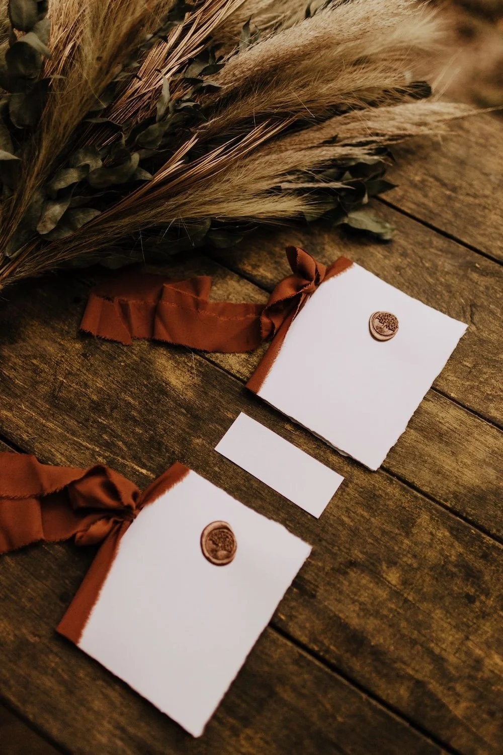 invitations on wood