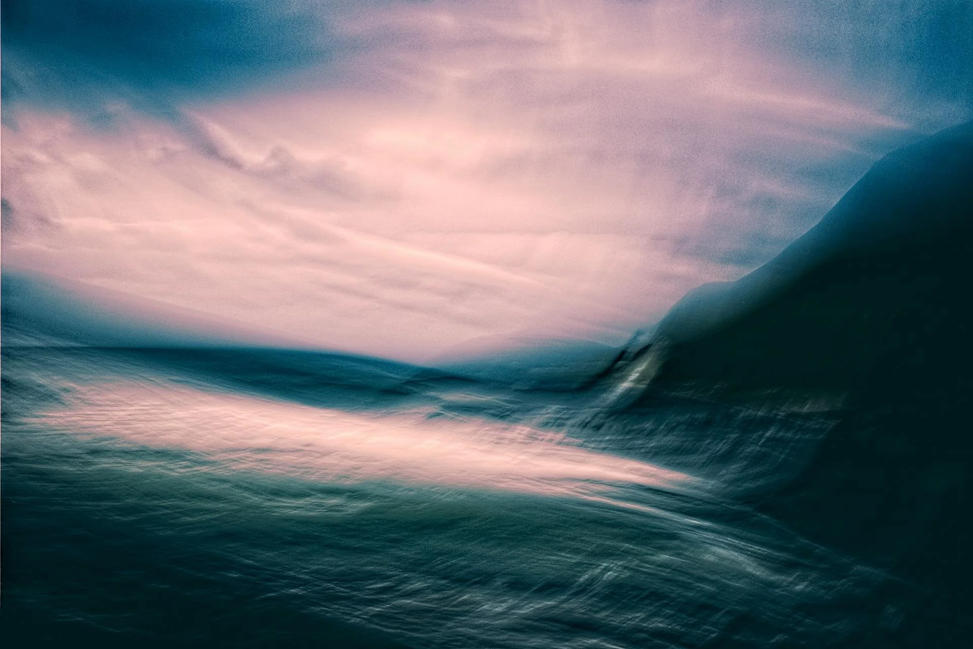 pink and blue waves by Robert Clark on Pexels