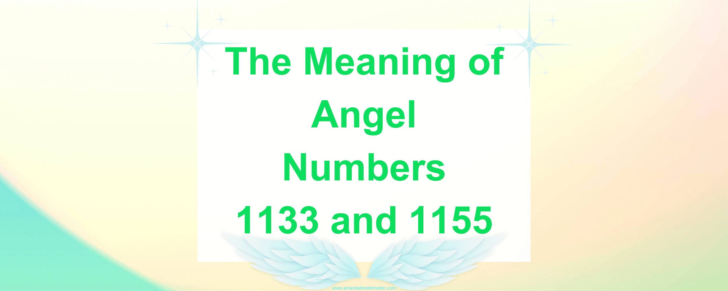 Photo of yellow and lime green light by Codioful (formerly Gradienta) on pexels with text overlay The Meaning of Angel Numbers 1133 and 1155