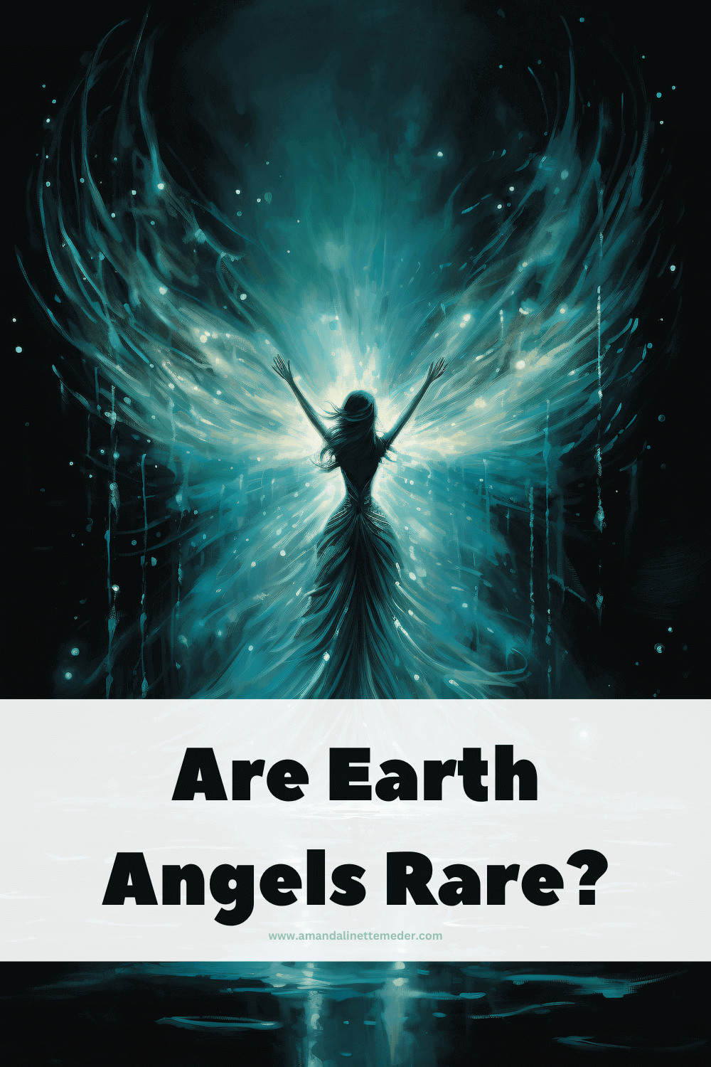 Image of fairy woman in green light by Vilius Kukanauskas from Pixabay with text overlay Are Earth Angels Rare?