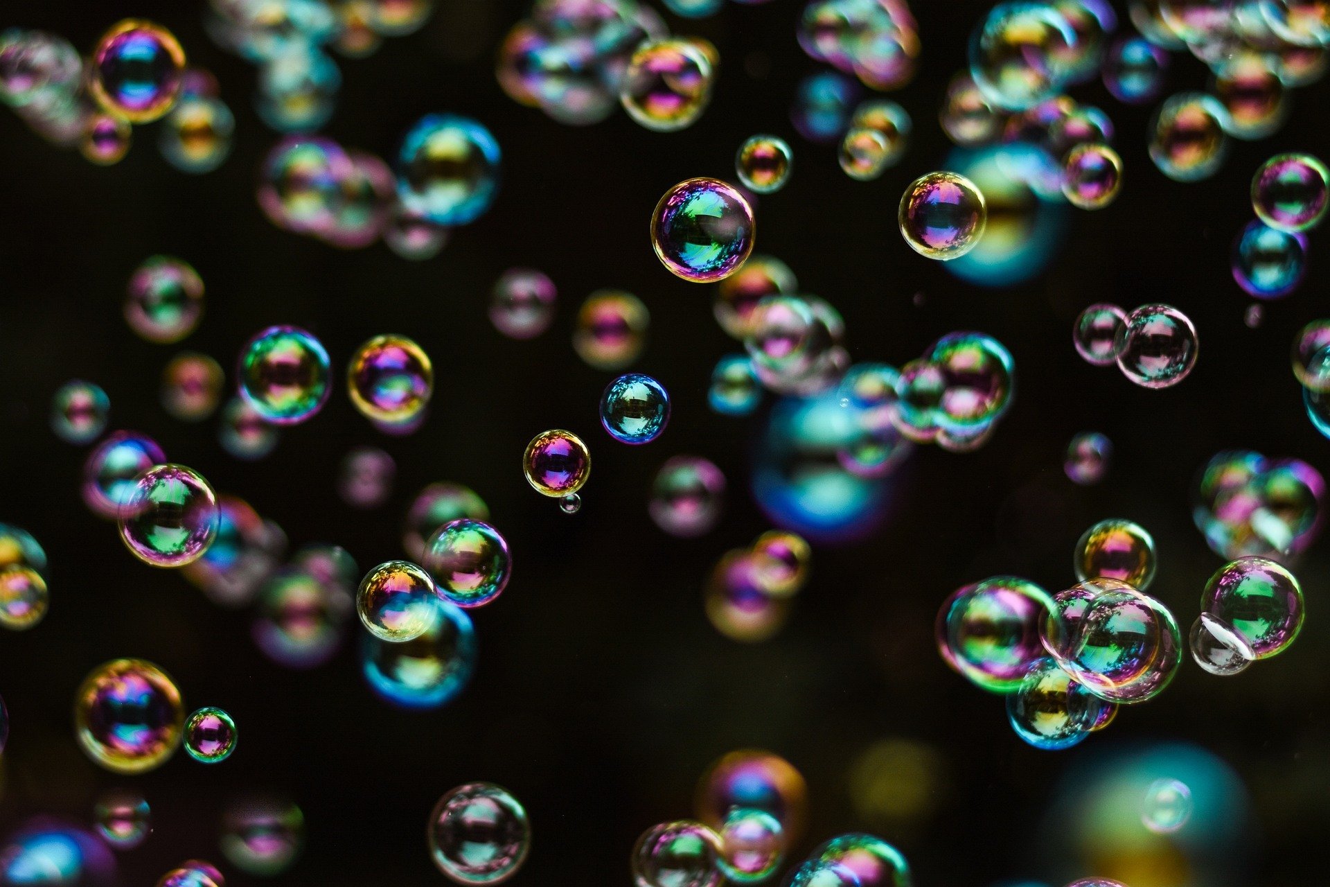 iridescent energy bubbles
