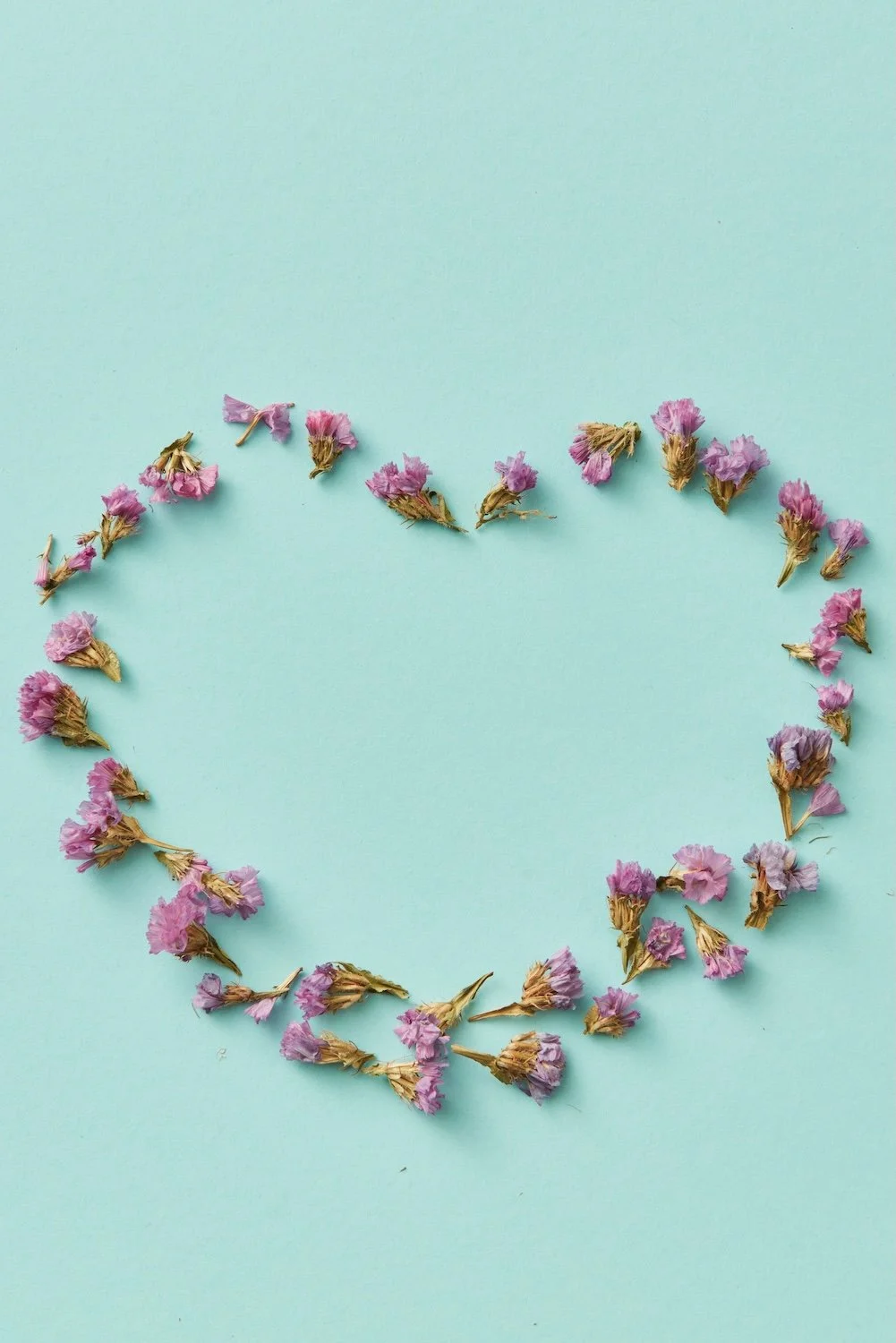 Pink flowers in heart shape by DS stories Pexels