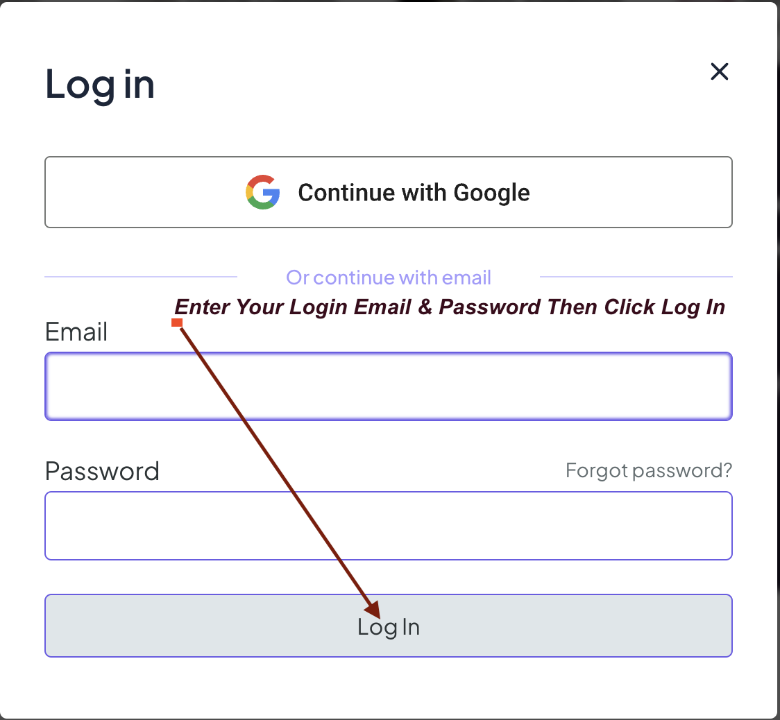 Logging In To Your Member Account