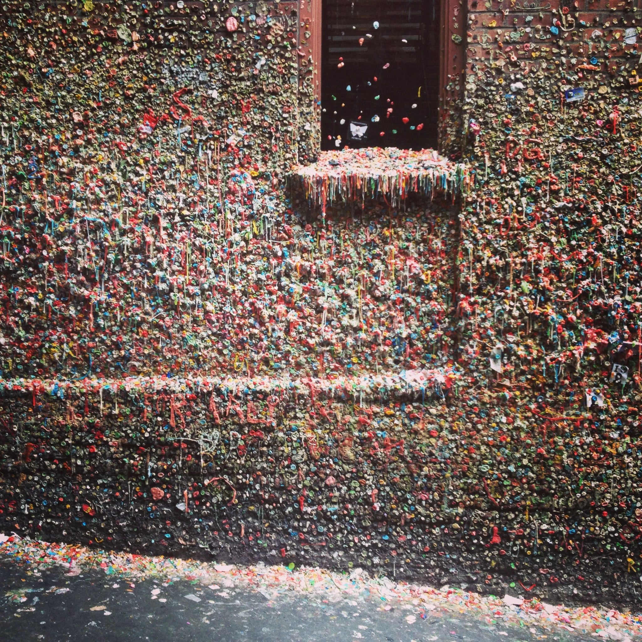 The Market Theatre Gum Wall. Yummo!