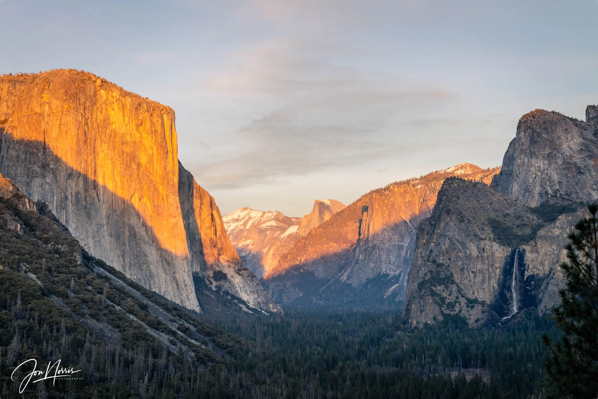 El Capitan, Half Dome, Cathedral Rocks and Bridalveil Falls from Tunnel View (Copy)