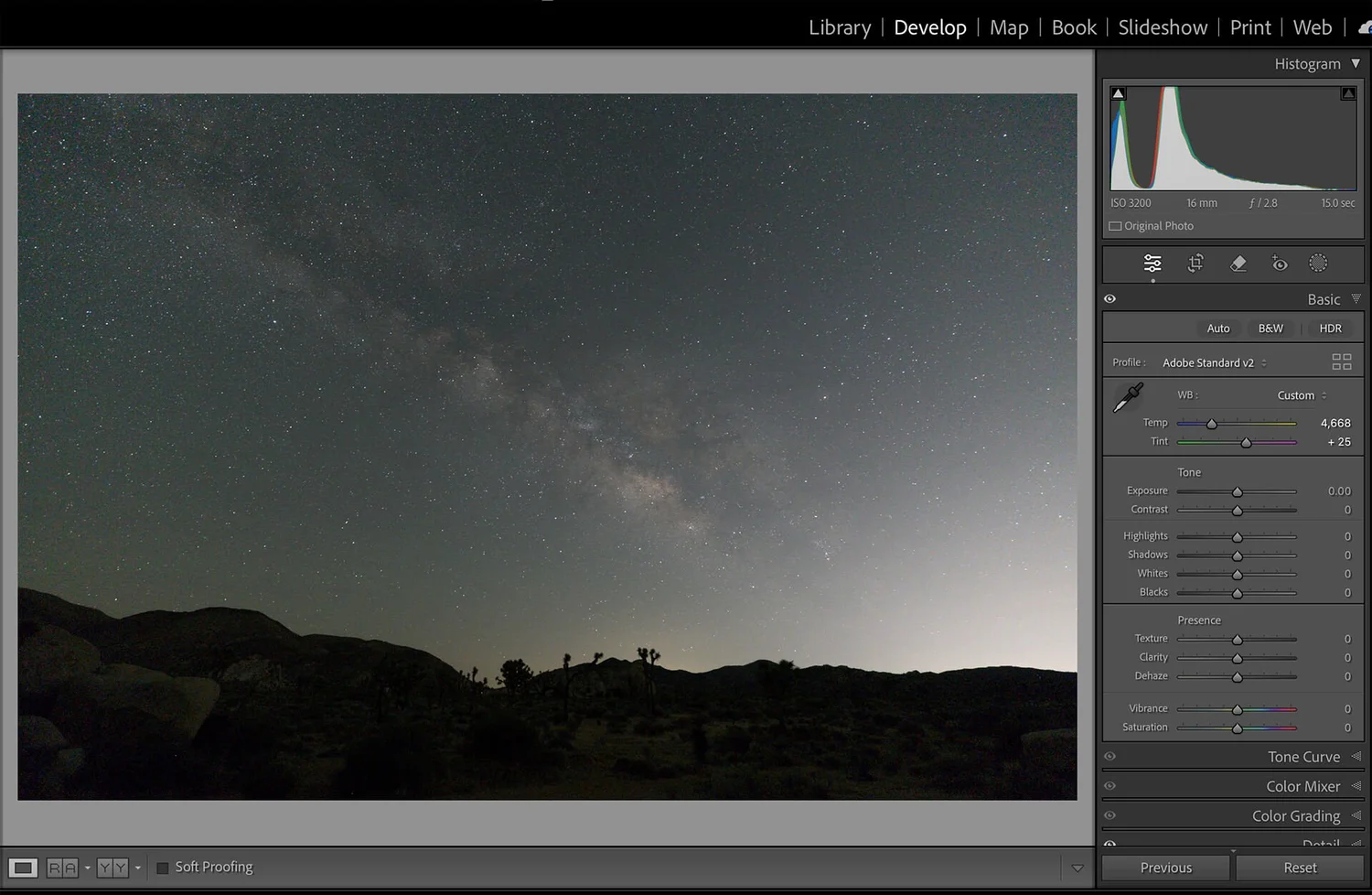 Milky Way Editing Workflow