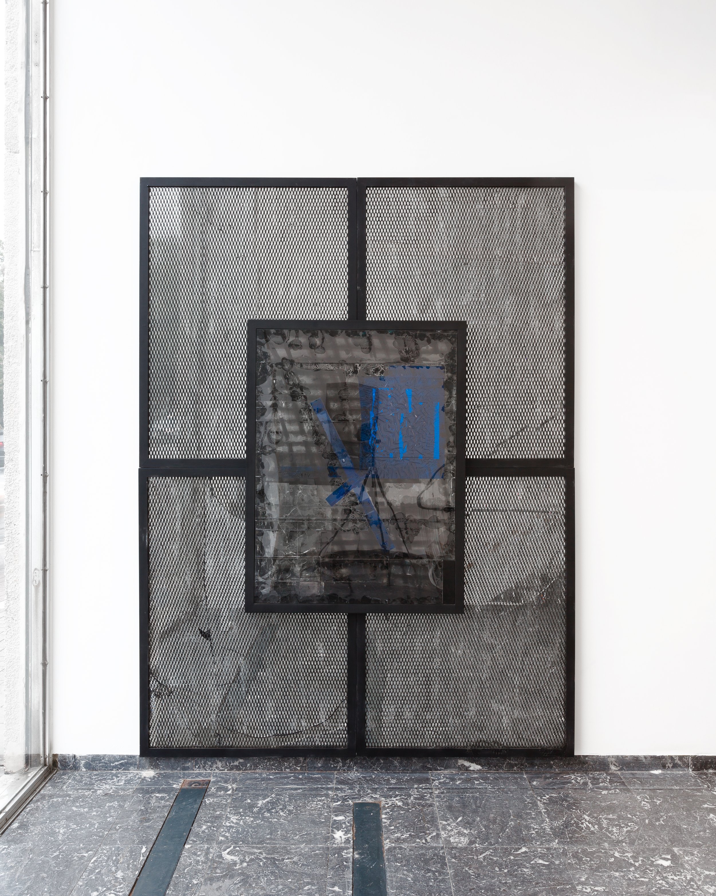  STEEL/MESH (1) 183 X 244 CM IN FIVE PARTS TICK TACK (ANTWERP) JULY 3 - AUGUST 15 2020 