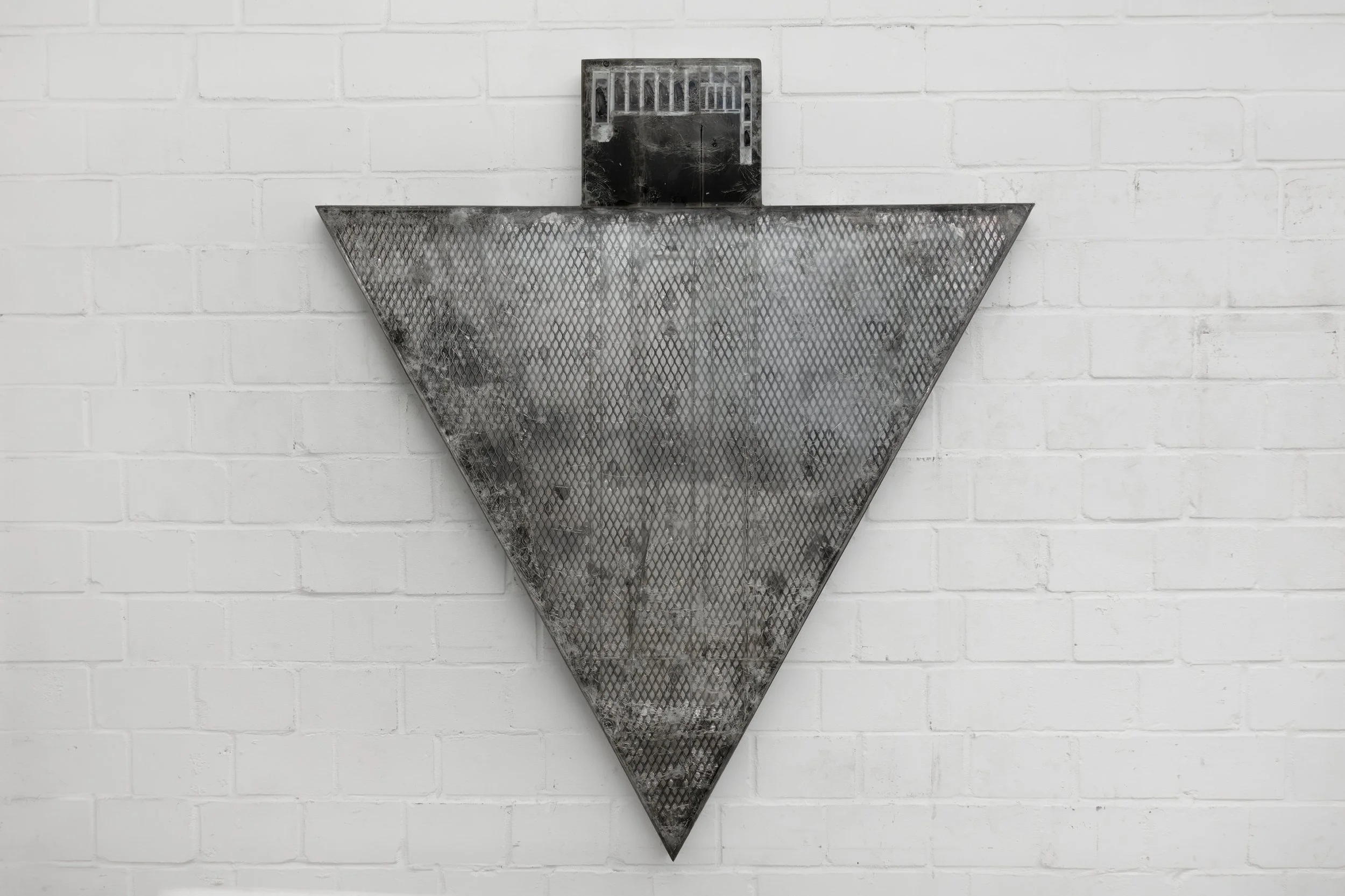  JASON GRINGLER.  PHOTO JOURNAL (16) (2026).  LAYERED ACRYLIC GLASS, MIRROR, PHOTOGRAPHS, STEEL, EXPANDED STEEL, ADHESIVES, SPRAY ENAMEL, COLLAGE, HARDWARE.  136 X 121 X 6 CM (53 1/2 X 47 1/2 X 2 1/2 IN). UNIQUE. 