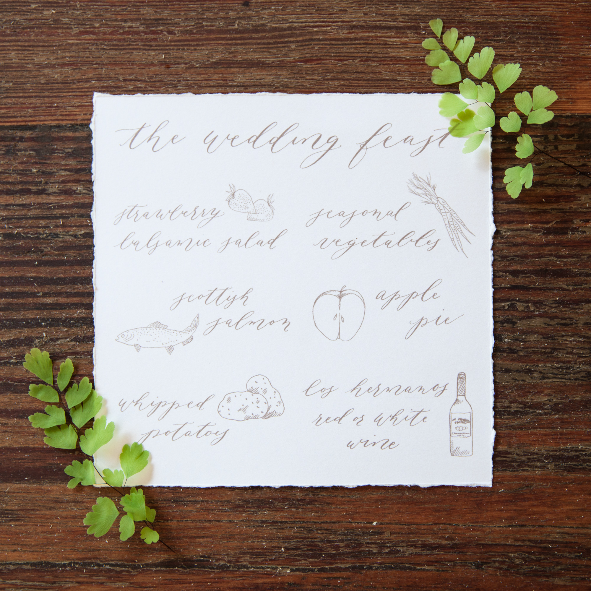 Illustrated & Lettered Menu