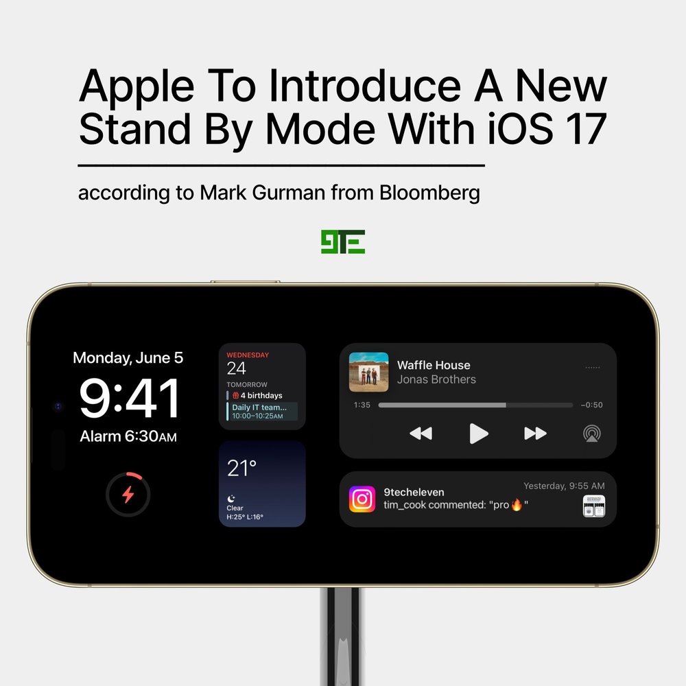 Apple To Introduce New iPhone Stand By Mode On iOS 17 — 9 Tech Eleven